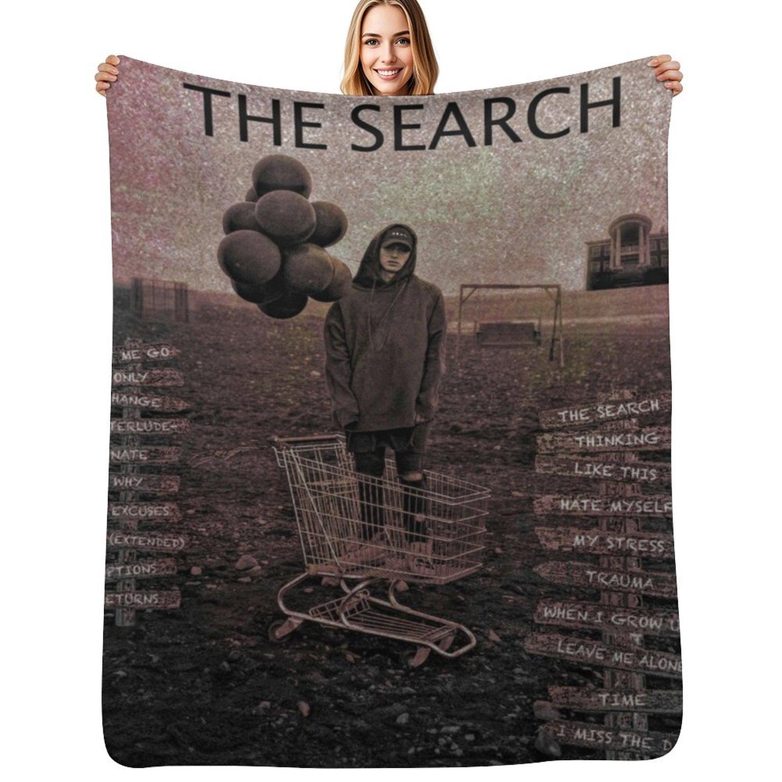 NF - The Search Throw Blanket Compact Warm Blanket for Car Road Trip Size: 75*100cm, Weight: 230 GSM