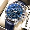 Original Military Man Wristwatch Waterproof Luminous Chronograph Leather Strap Watches for Men Quartz Watch Reloj