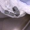 Korean Style Elegant Adjustable Silver Finger Ring With Sparkling Diamonds Women For