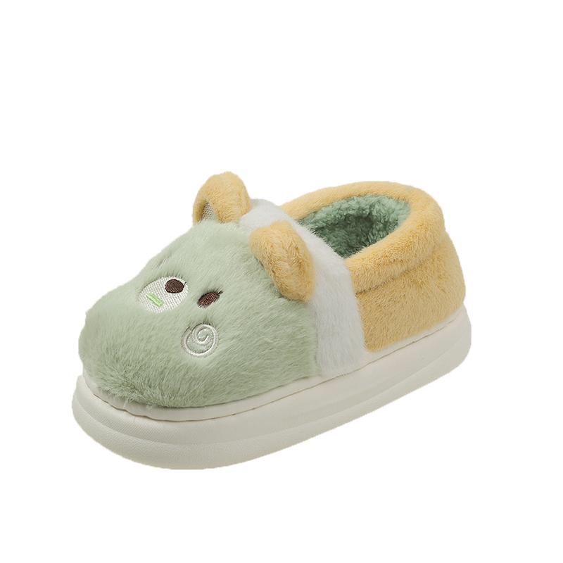Children's cotton slippers autumn and winter new home indoor anti-skid warm cartoon boy and girl thickened cotton