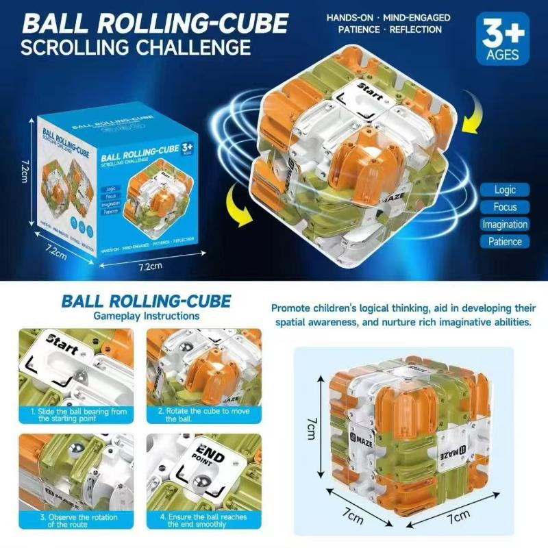 3D Maze Magic Cube Puzzle Toy Labyrinth Rolling Ball Magic Cube Release Stress Autism Anxiety Adult Kids Relief Anti-Stress toys