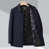 Men's Lightweight Business Casual Down Jacket - Warm Autumn/Winter Outerwear for Middle-Aged/Elderly