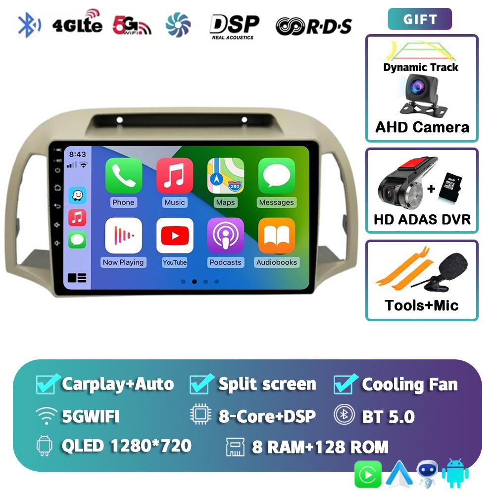 Android 14 Carplay Auto Car Radio For Nissan March Micra K12 2002-2010 Navigation Autoradio Audio Multimedia Video Player Stereo