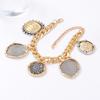 Necklace Light Luxury Premium Casual Cold Wind Alloy Geometric Badge Coin Pendant Chain Necklace Female