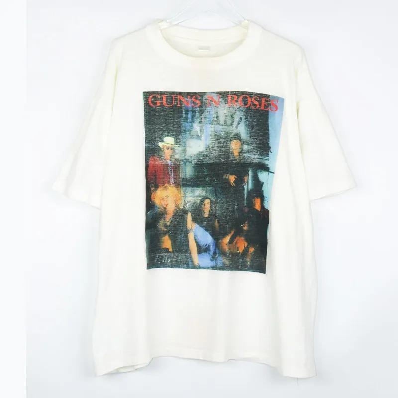 2026 Summer Fashion Trendy Vintage Top New 80s Guns N 'Roses Band Casual T-Shirt Men and Women Band Brand Top