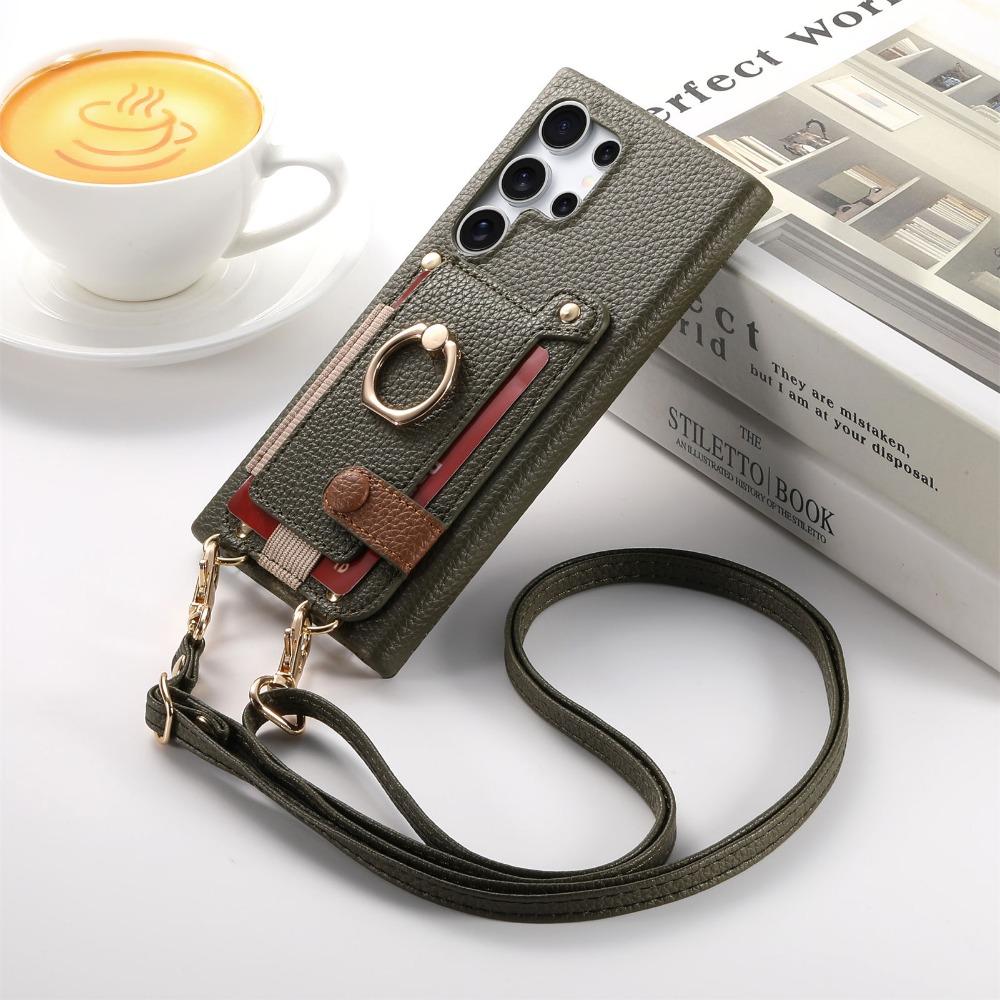 Crossbody Wallet with Card Holder Phone Case for Samsung S25 S24 Plus S23 S22 Ultra S21 FE A56 A36 A26 A16 A06 A55 A35 A15 Cover