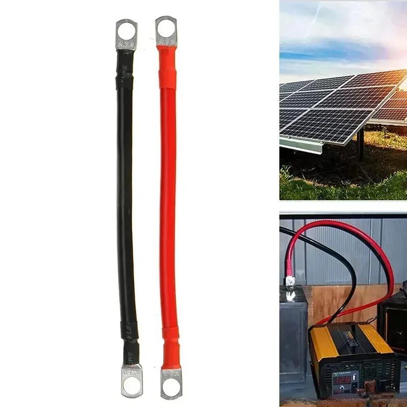 19CM 12V Battery Joiner Connector Lead Dc Wire 100 Amp Cable Lugs Red Black Positive/Negative Cable Car Accessories