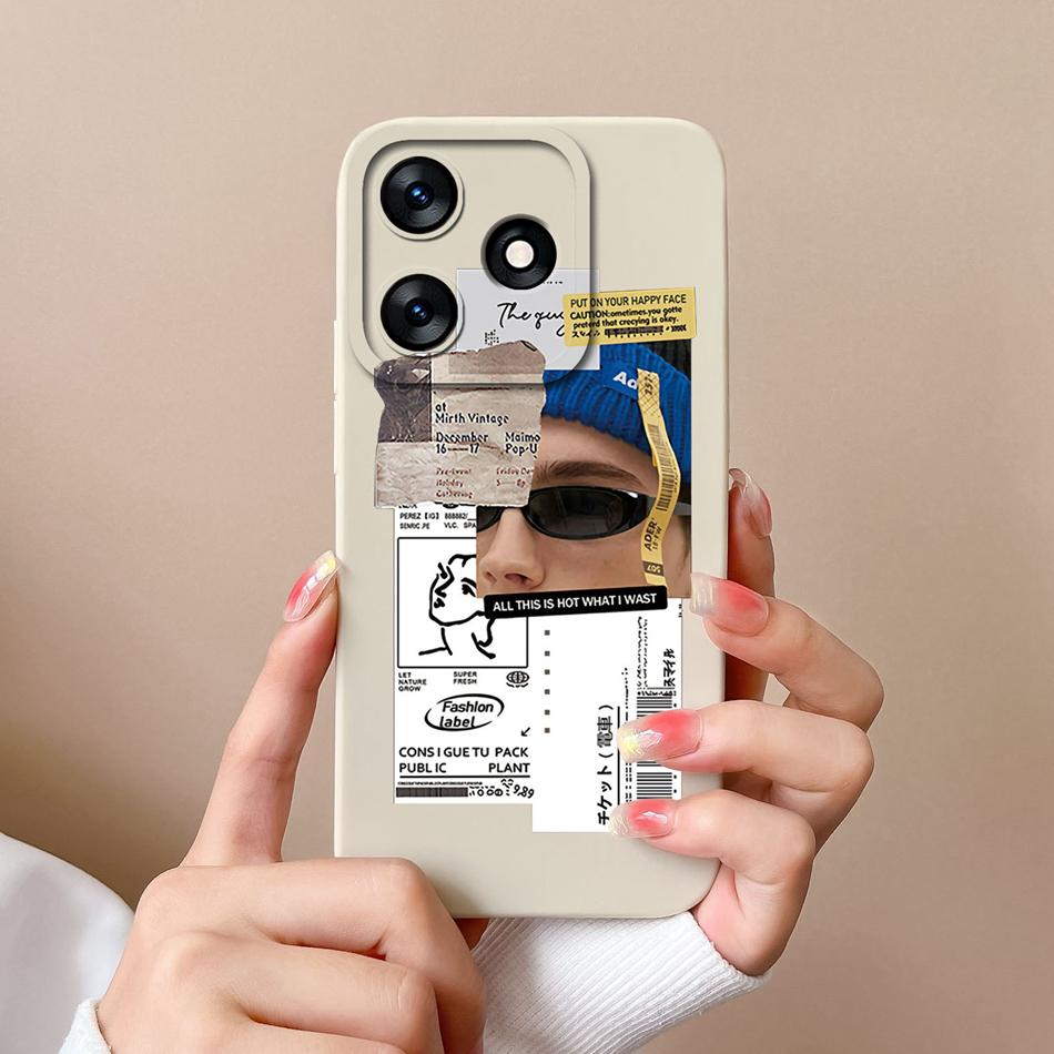 For Tecno Spark 10 Pro 10C Cases Cartoon Liquid Silicone Full Protection Cover For Tecno Spark10 4G 5G 10Pro 10 C Bumper Funda