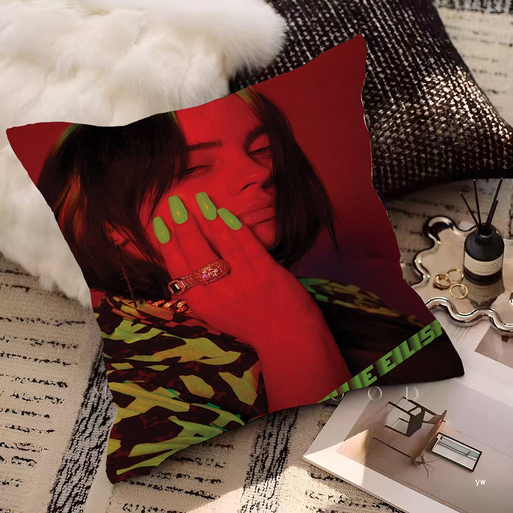B-Billie E-Eilish Maple Design Cushion Cover Happy Autumn Harvest decor Holiday Decorati Pillow Cover