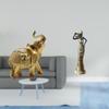 Lady Resin Art Sculpture Vintage Tribal Animal Figurine Tabletop Ornament for Bedroom Desk Shelf
