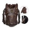 Womens Medieval Vintage Horse Head PU Leather Crossbody Bag Shoulder Bucket Bag Drawstring Pouch for Costume Parties