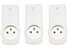 Set aus 3 Einzelsteckdosen mit Fernbedienung und Erdung
