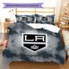 Los Angeles Kings Vzor Povlečení Sada prošívaných dek Potah na přikrývku Povlak na polštář Domácí dekorace Dárek (1 * povlak na peřinu + 2 * povlak na polštář, bez jádra)