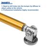 ACROPIX Barra di Supporto Regolabile Universale in Lega di Alluminio per Spoiler Anteriore del Paraurti dell'Auto, Barra di Tirante 7,5mm-12,7mm 75mm Tono Oro 2pz