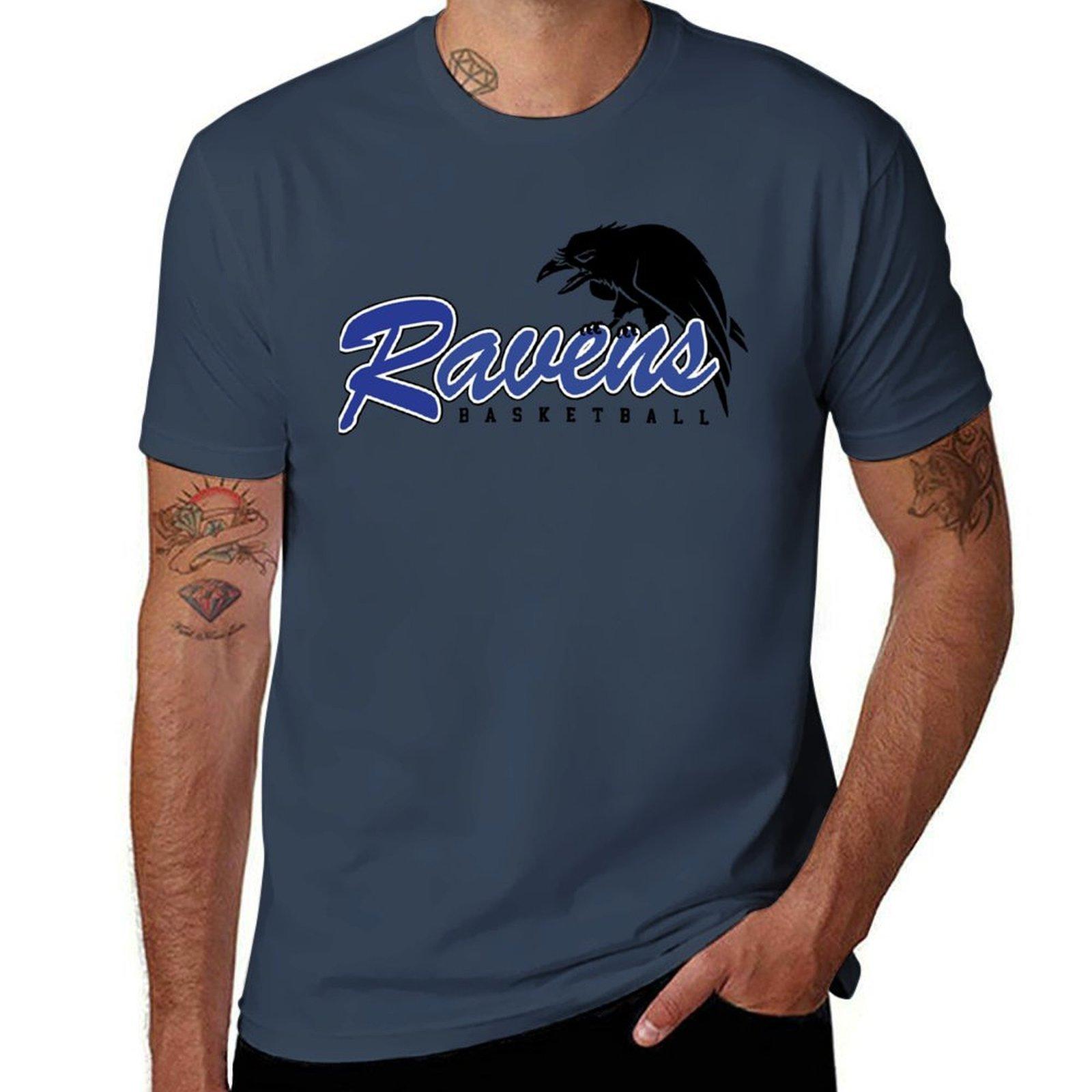 Tree Hill Ravens Basketball TShirt Basic Solid Tee for Daily Use S