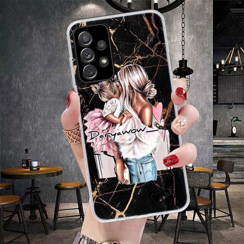 Mom Baby Love Girl Soft Phone Case For Samsung Galaxy S22 S23 S24 S25 Edge S26 Ultra S20 FE S21 Plus + Fundas Coque Galaxy S20 S