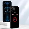 Black Soft Phone Cover Case for iPhone 7 8 13 12 11 Pro Max XR XS Max 15 16 14 Plus Cool Uchiha Logo