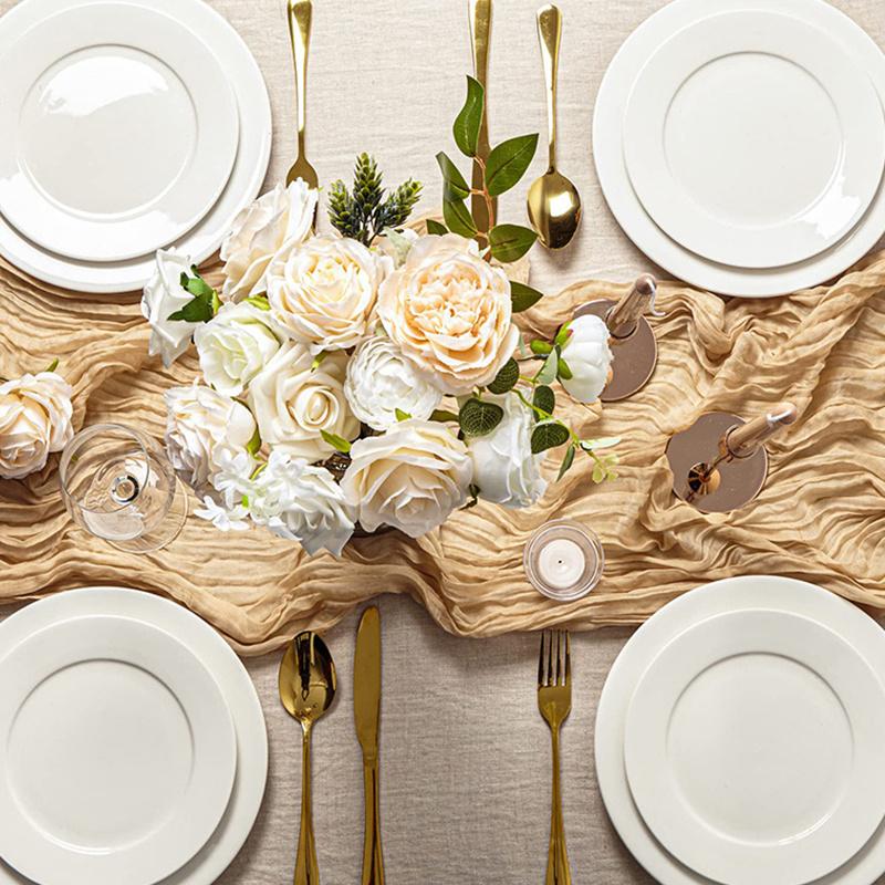 Свадебное украшение. Дорожка для обеденного стола. Легкая — фото 4