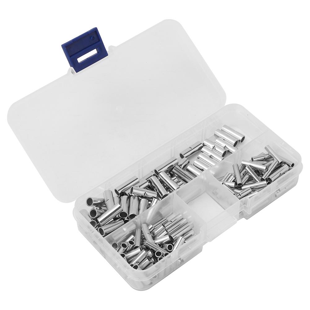 150 Piece Bare Non Insulated Butt Connector Splice Wire Terminal Kit