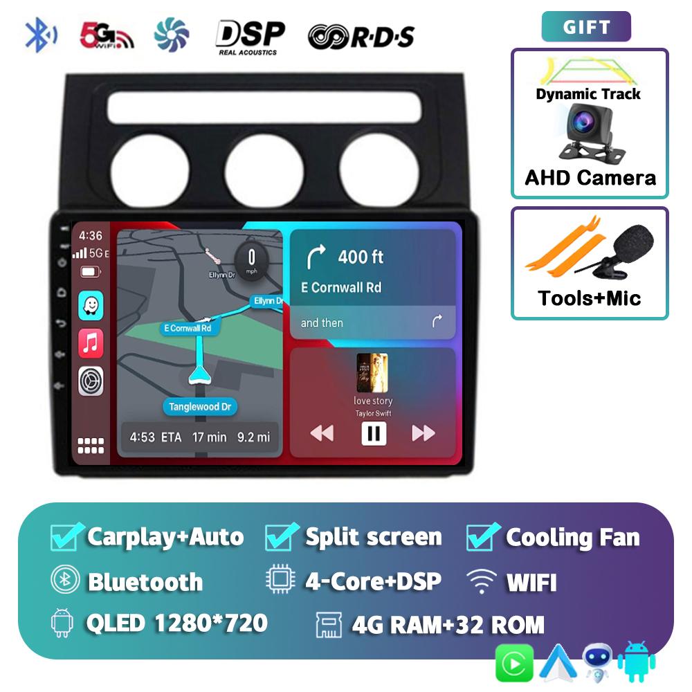 Android 14 Carplay Auto Car Radio For Volkswagen Touran 1 2003-2010 Multimedia Video Player Navigation GPS Stereo 2din DVD Audio