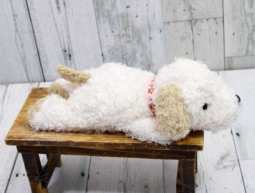 Shinada Lazy Party Fluffy Dog Ivory (Medium) 12 X 27 X 8 Cm Plush Toy, Animal Merchandise, FLPI-0158