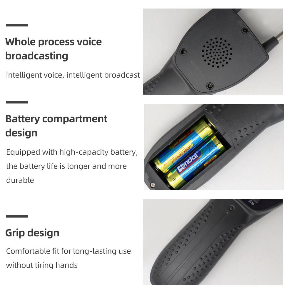 Neues digitales HD-Sprach-Getreidefeuchtemessgerät Hochempfindliche Sonde Feuchtigkeitsmesser Baumwolle Sojabohne Reis Erdnuss Weizen Hygrometer