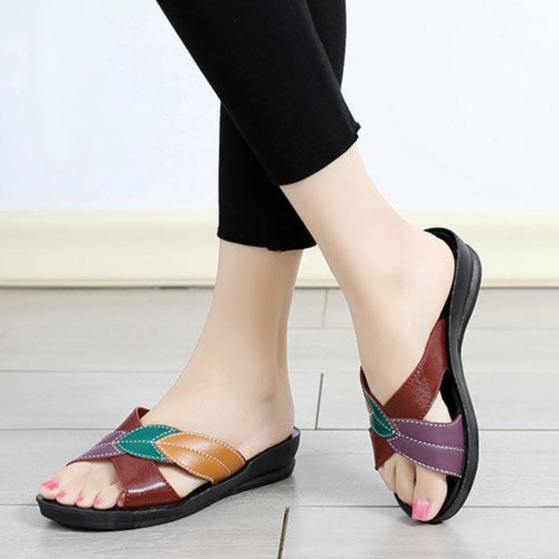 Soft Slides Outside Low Heel Women's Slippers and Ladies Sandals Wholesale Korea Style Original Pvc Unique 39 Shoes On Promotion