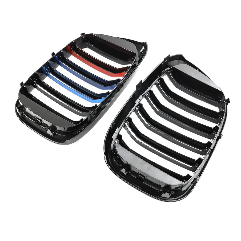 2PCS M-Color Kidney Grill Grille 51138469959 Fit BMW G01 X3 G02 X4 Gloss Black