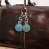 For Airtag Leather Protective Case Keychain Vintage Pets Tracker Case Anti-Loss Locator Holder Access Card Holder