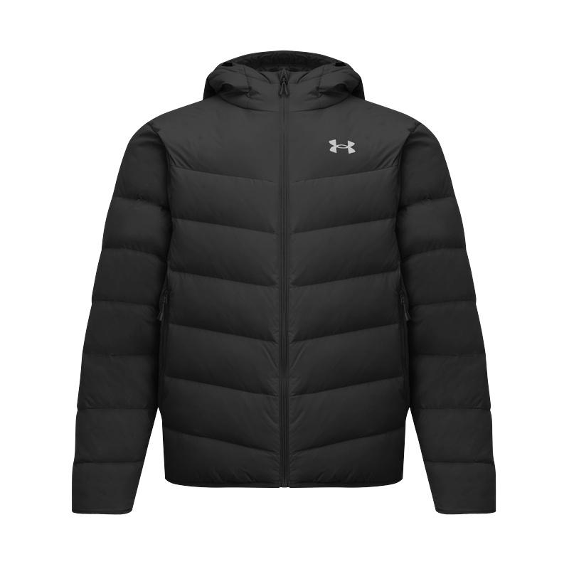 Мужские пуховики Under Armour Черный С капюшоном Умеренный Другое 6011315-001 M