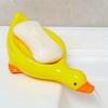 1pcs Duck Shaped Soap Holder Bathroom Decor Non Slip Soap Box With Drain Holes Fast Drying Yellow Cute Soap Dish For Sink