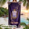 Beach Towel Anderlecht FC Print Custom Name Text Soft Towel for Swimming Pool