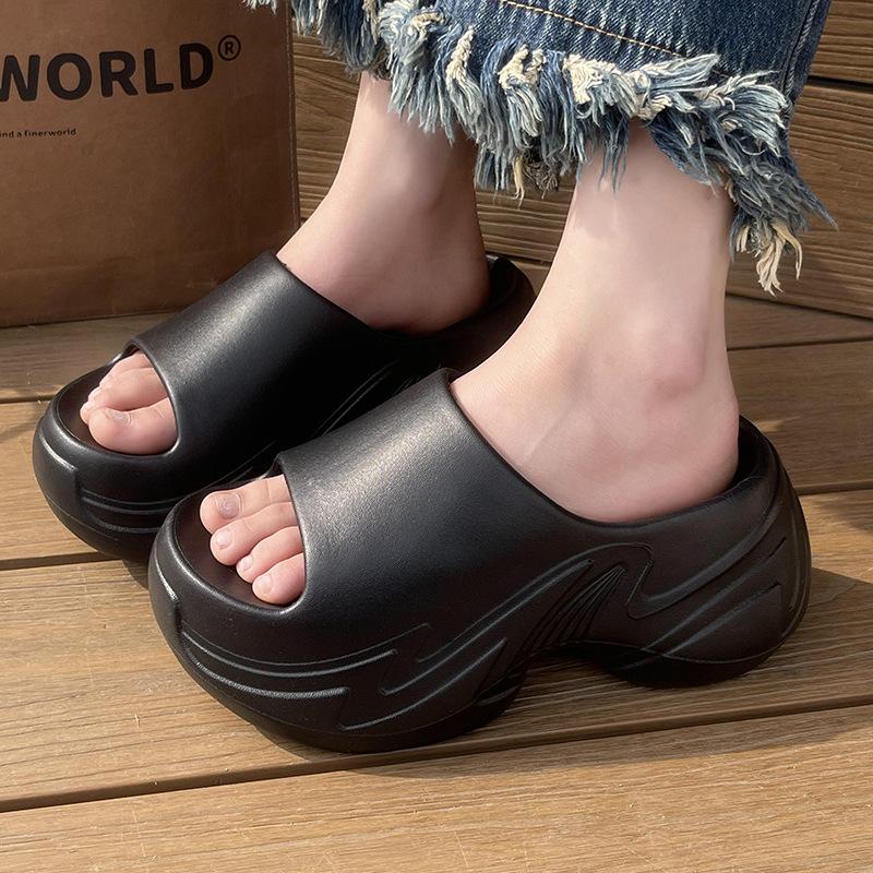 Height Increasing Thick Soled Slippers For Women s Beach Cooldown 35