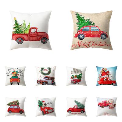 Merry Christmas Atmosphere Printed Pattern Cushion Cover Home Living Room Sofa Decoration Pillow Pillow Cover