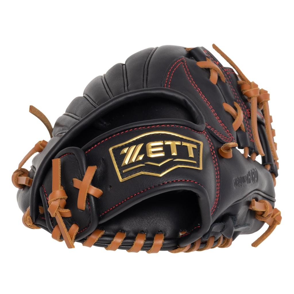 ZETT Youth Softball Ground Gray x Size SS Players Up to 120cm BJG762610 Glove, Hero, All-Around, Right-Handed Throw, Black, (For Tall),