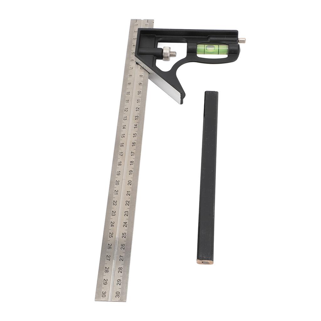 Combination Square 12 Inch Combo Square Carpenter Square Woodworking Measure Tools Ruler Framing Squ