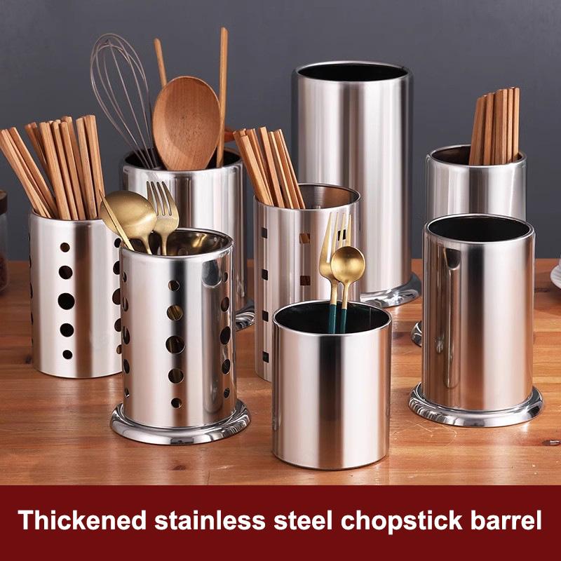 Stainless Steel Cutlery Holder Chopstick Storage Holder Organizer Container Drainer Spoon Fork Chopsticks Kitchen Storage Basket
