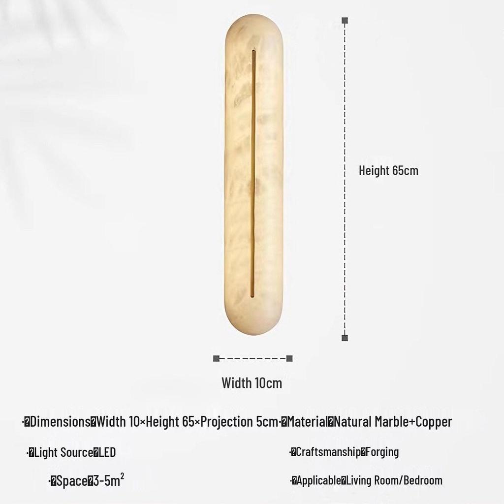Modern Alabaster Wall Light - Minimalist French Design for Living Rooms, Bedrooms & Hallways