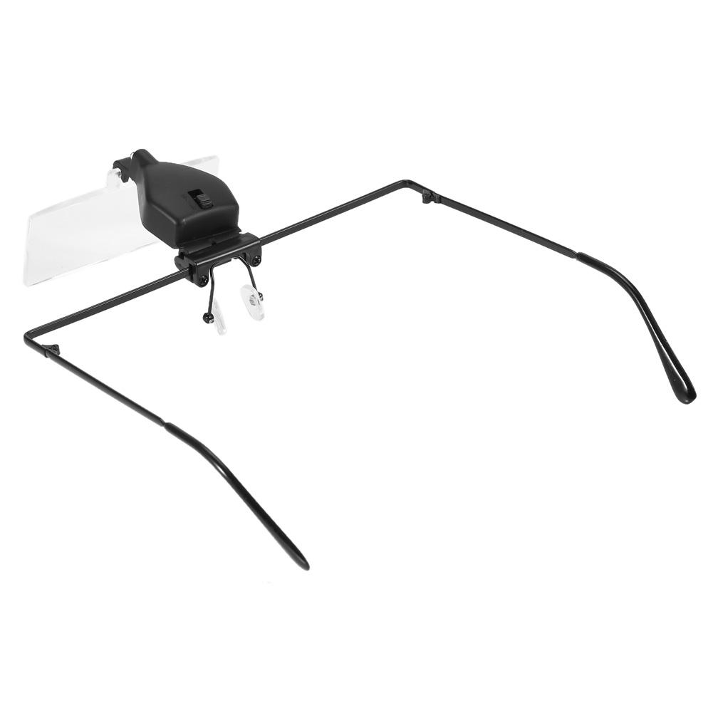 1.5X 2.5X 3.5X Brillen LED Lupe Freihändig Kopf Wimpernverlängerung Vergrößerungsglas