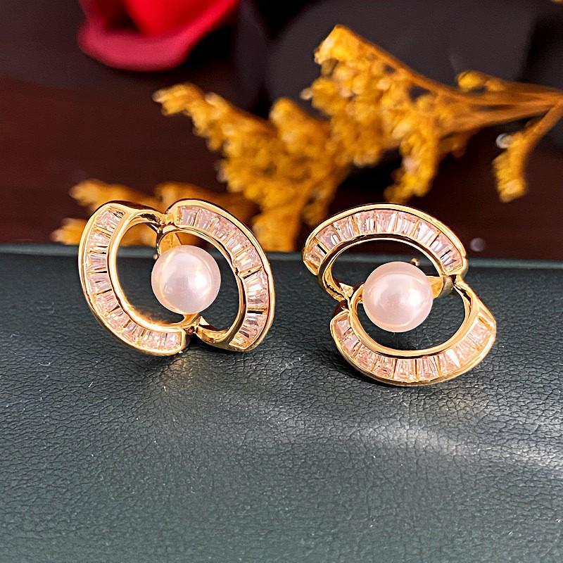 

Элегантные геометрические круглые серьги с цирконием — простые, модные, универсальные серебряные гвоздики