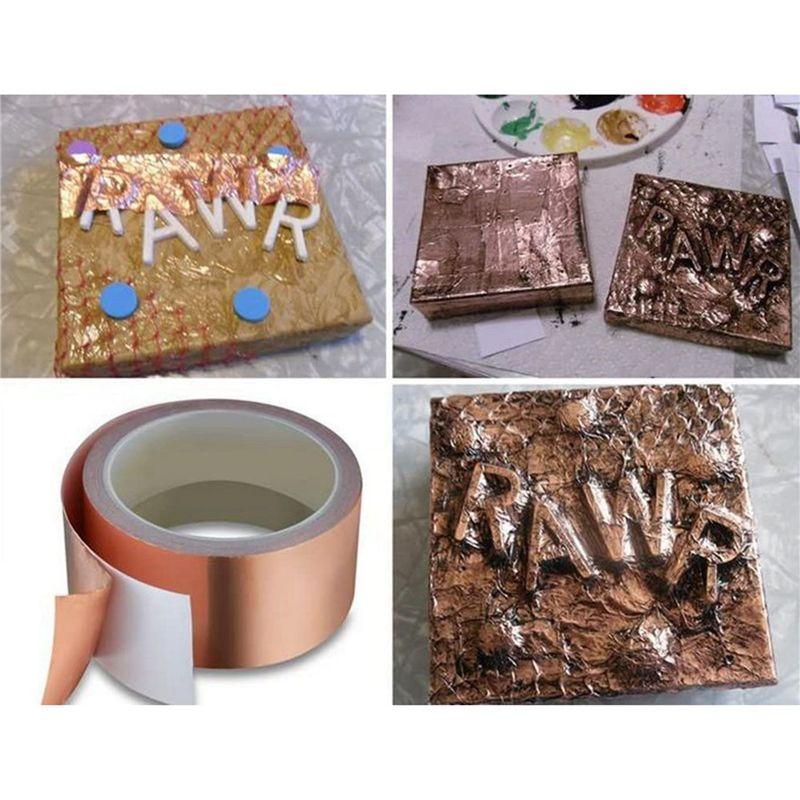 A84E-3X Single-Sided Adhesive Copper Foil Tape Self-Adhesive Shielding Tape Tape For Guitar (5Mmx20m)
