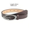 Oval Ancient Silver Alloy Buckle Belt for Women's Fashionable Personality Casual Versatile Jeans Decorative Belt