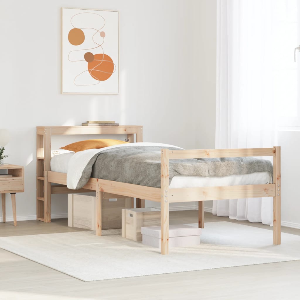 Senior Bed with Headboard 75 X 190 Cm Solid Pine Wood