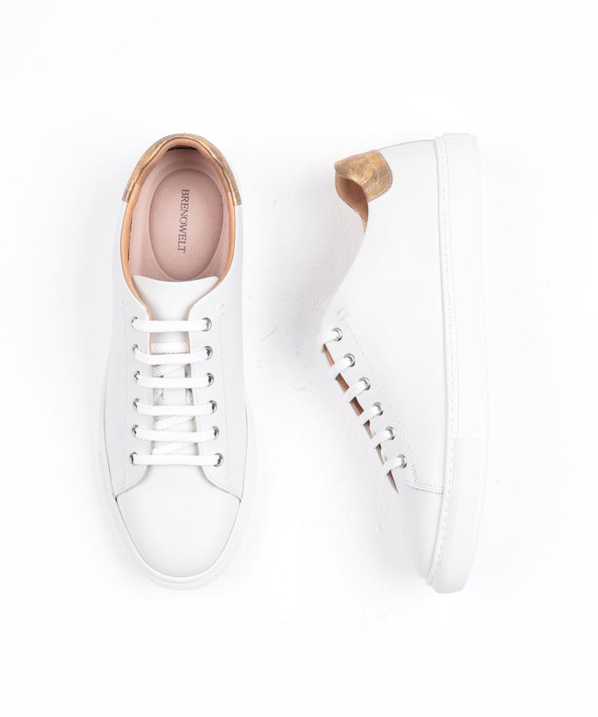 Brenowelt Tennis Archive Off-White Sneakers Gold