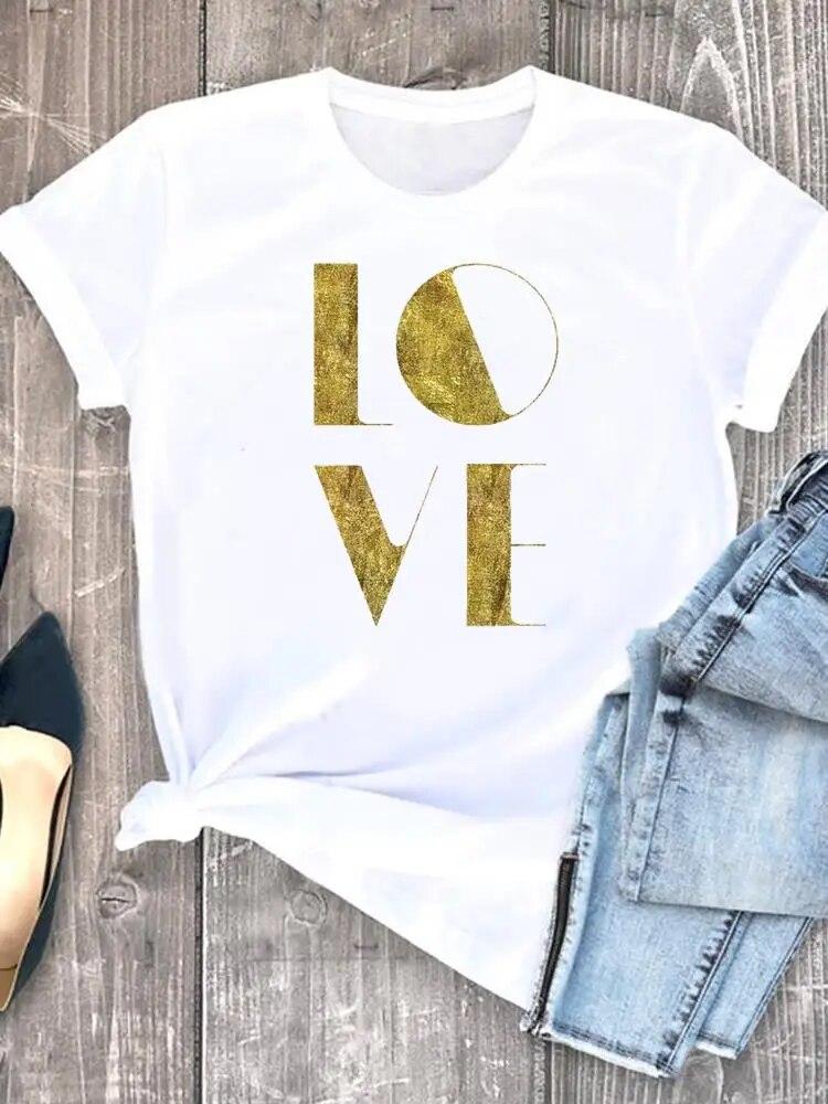 Женская рубашка с акварельным принтом «Любовное сердце» — фото 10