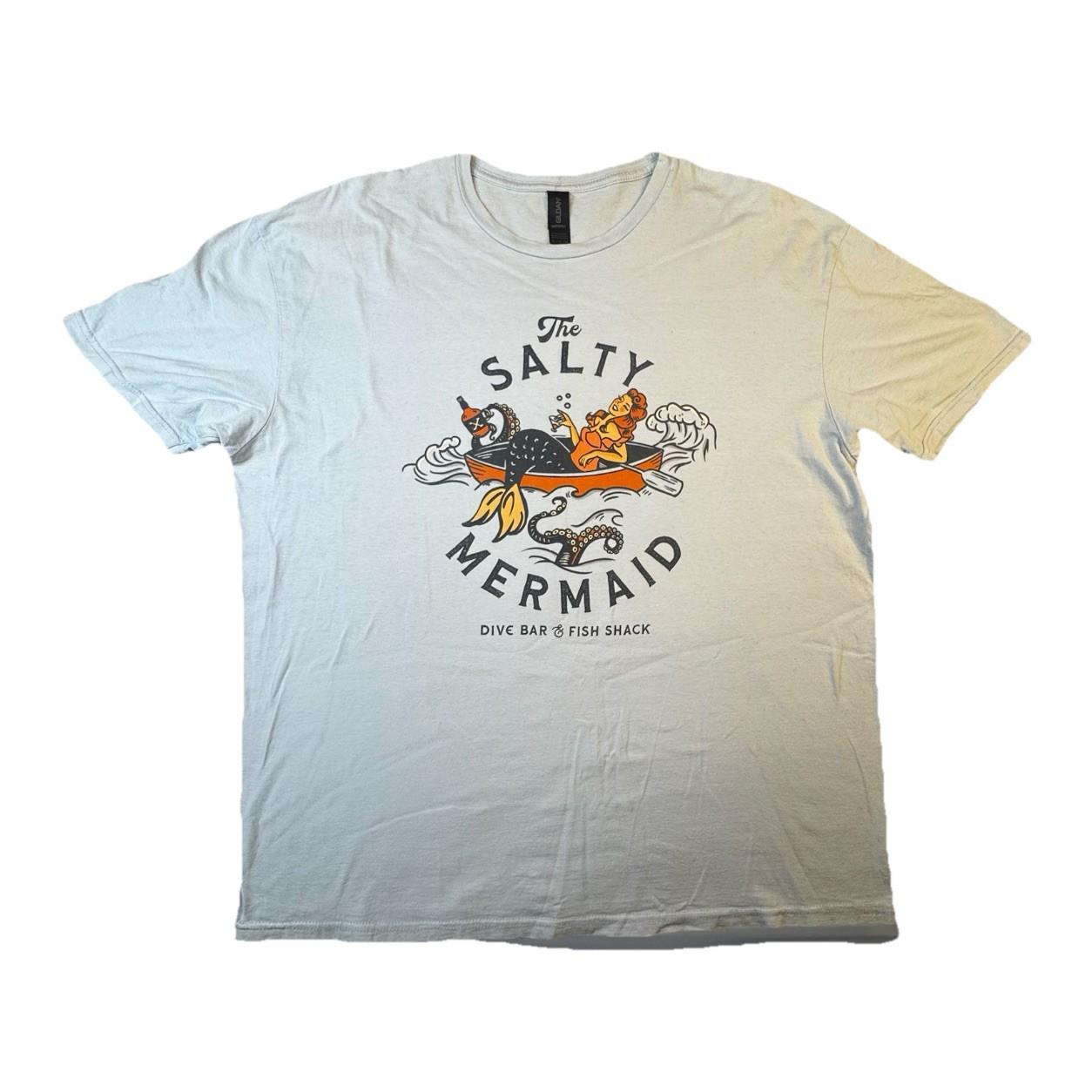 The Salty Mermaid Dive Bar Fish Shack Graphic T Shirt XL Blue -638 Unisex T-Shirt XXXL
