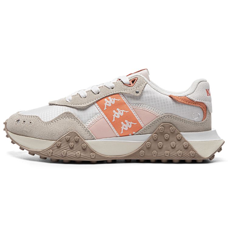Kappa Fabric Synthetic Leather Cow Split Leather TPU Thick Sole Versatile Retro Casual Non-Slip Wear-Resistant Low-Top Dad Shoes K0D85MM07-133