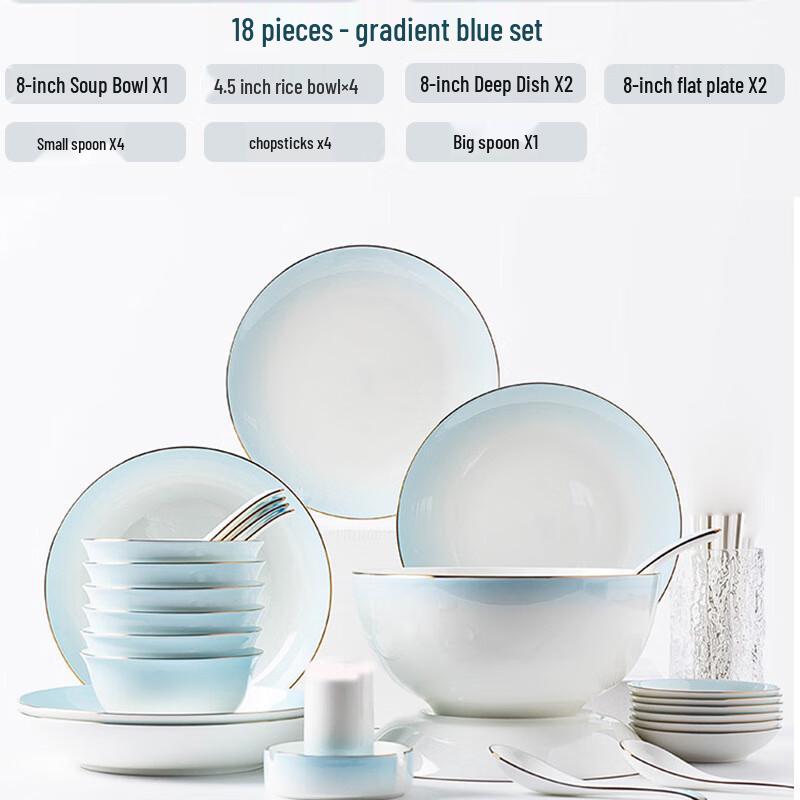 Bear Jingdezhen Underglaze Ceramic Tableware Gift Set