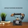 Vintage Telephone Landline Retro Old Style Telephone Model Exquisite Workmanship Desktop Ornament for Bedroom Decor Craft Props