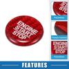 Car Push Start Button Cover Car Engine Start Button Cover Trim for Honda HR-V 2016-2021 Red